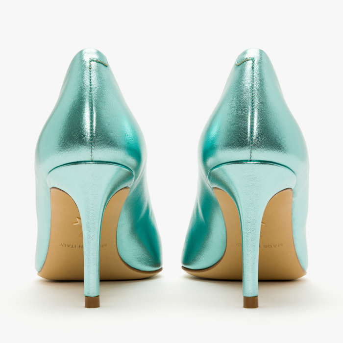 Pantofi Damă Eleganți cu Toc Subțire, Bleu Sidefat, Vârf Ascuțit, Giorgio Fabiani 191506 [5]