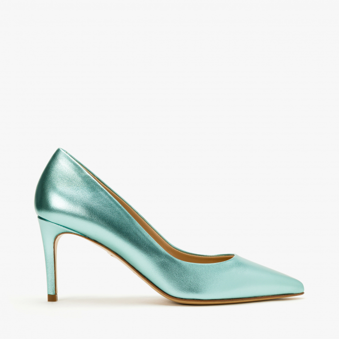 Pantofi Damă Eleganți cu Toc Subțire, Bleu Sidefat, Vârf Ascuțit, Giorgio Fabiani 191506 [2]