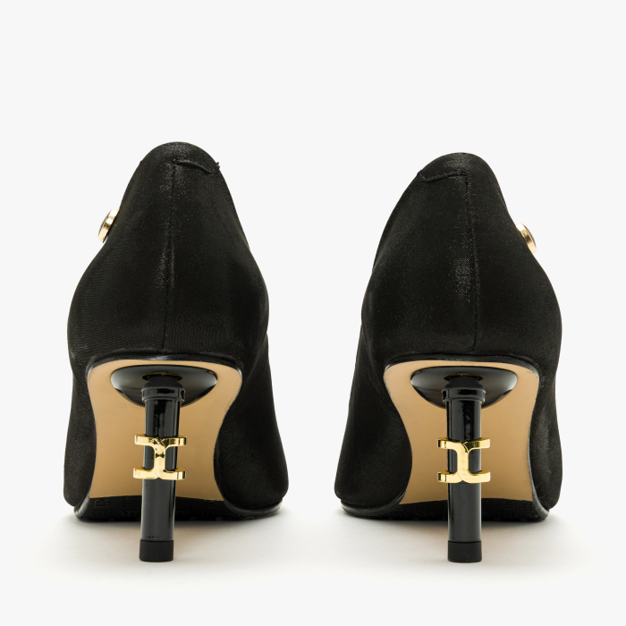 Pantofi Dama Eleganti din Piele Naturala Neagra Nabuc, Varf Ascutit, Toc Subtire 6 cm,Interior de Piele, Renzoni 9080 [5]