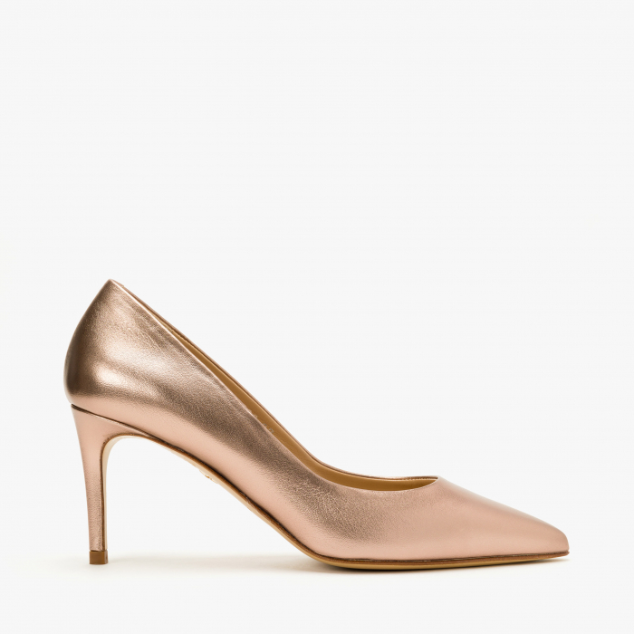 Pantofi Damă Eleganți din Piele Sidefată, Toc Subțire 8 cm, Culoare Nude, Giorgio Fabiani 191506 [2]