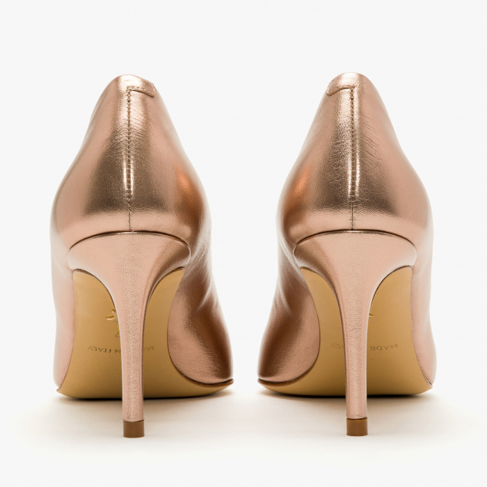 Pantofi Damă Eleganți din Piele Sidefată, Toc Subțire 8 cm, Culoare Nude, Giorgio Fabiani 191506 [5]