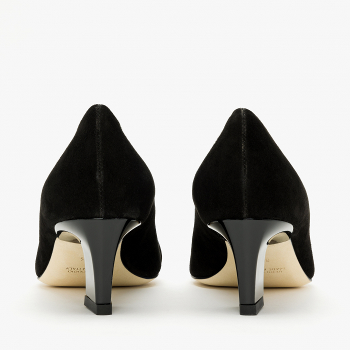 Pantofi Dama Eleganți Negri, Toc Comod 5 cm, Piele Întoarsă, Accademia 3703/2024 [5]