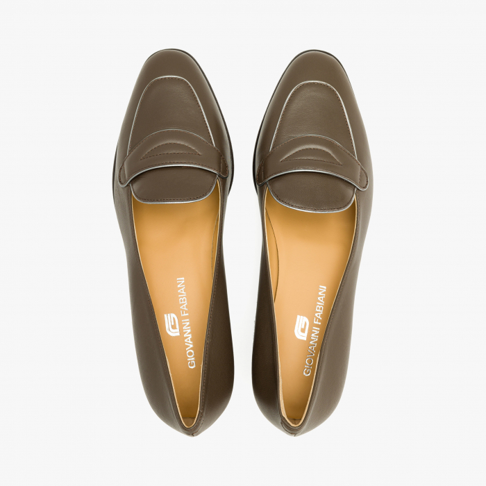 Pantofi Dama Eleganti, Oliv, Toc Comod 3 cm, Piele Naturala, Giovanni Fabiani 24370 [3]