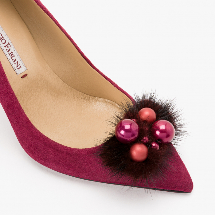 Pantofi Dama Eleganti din Piele Intoarsa, Culori Negru si Bordo, Giorgio Fabiani 172099 [4]