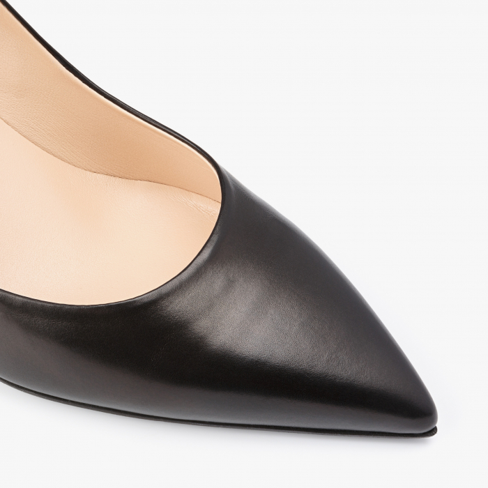 Pantofi Dama Eleganti din Piele de Culoare Neagra, Toc Gros de 8 cm, Giorgo Fabiani 186059 [4]