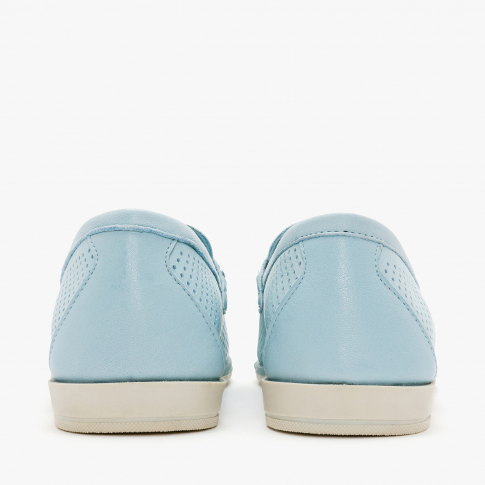 Pantofi Dama Casual, Piele Perforata, Culori Bej, Bleu si Galben, Comozi, Talpa Flexibila, LAB Milano by Renzoni 200 [5]