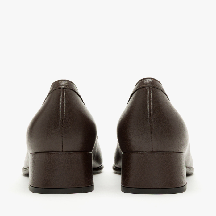 Pantofi Damă Eleganți Maro, Accesoriu Auriu și Toc Comod, Giovanni Fabiani 25390 [5]