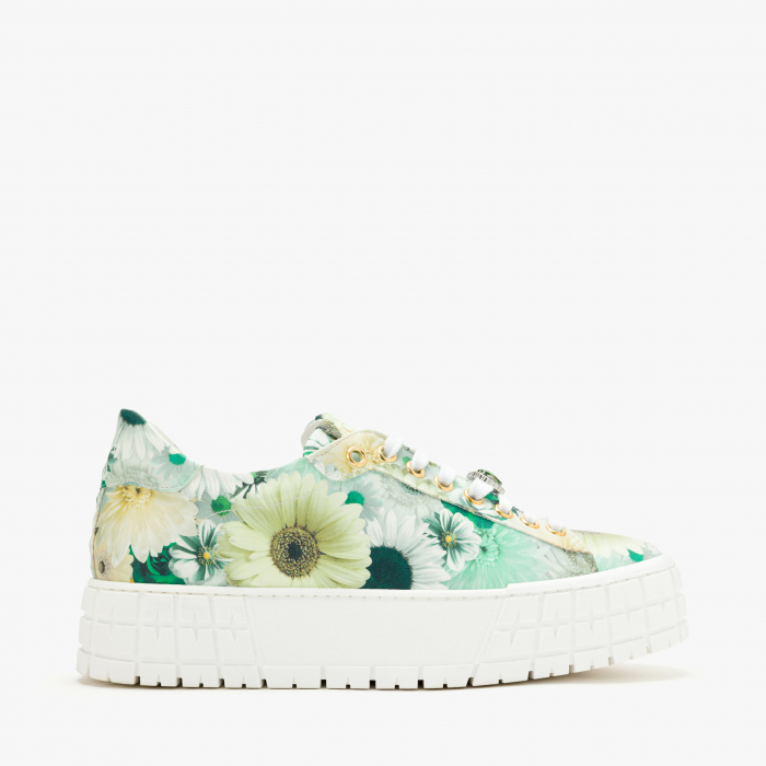 Pantofi Dama Casual din Piele, Imprimeu Floral, Talpa Comoda din 2 Straturi, Spuma Presata si Talpa de Cauciuc, Renzoni 5325 [2]