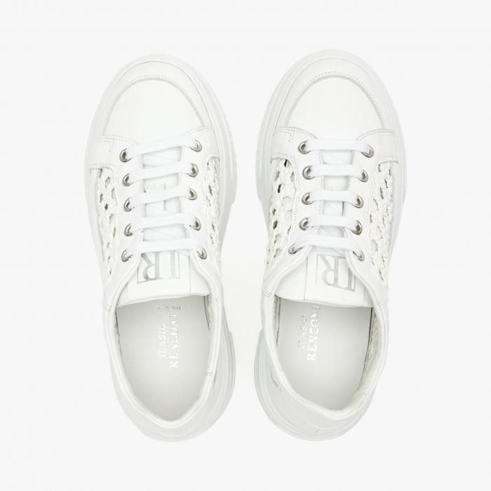 Pantofi Dama Casual, Culoare Alba, Talpa Comoda in 2 Straturi, Spuma Presata si Talpa de Cauciuc, Renzoni 5396 [3]