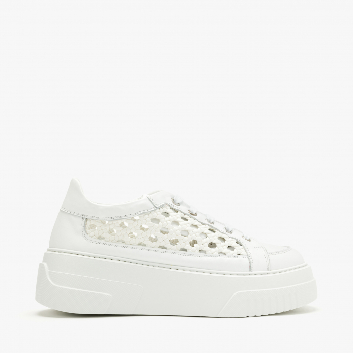 Pantofi Dama Casual, Culoare Alba, Talpa Comoda in 2 Straturi, Spuma Presata si Talpa de Cauciuc, Renzoni 5396 [2]