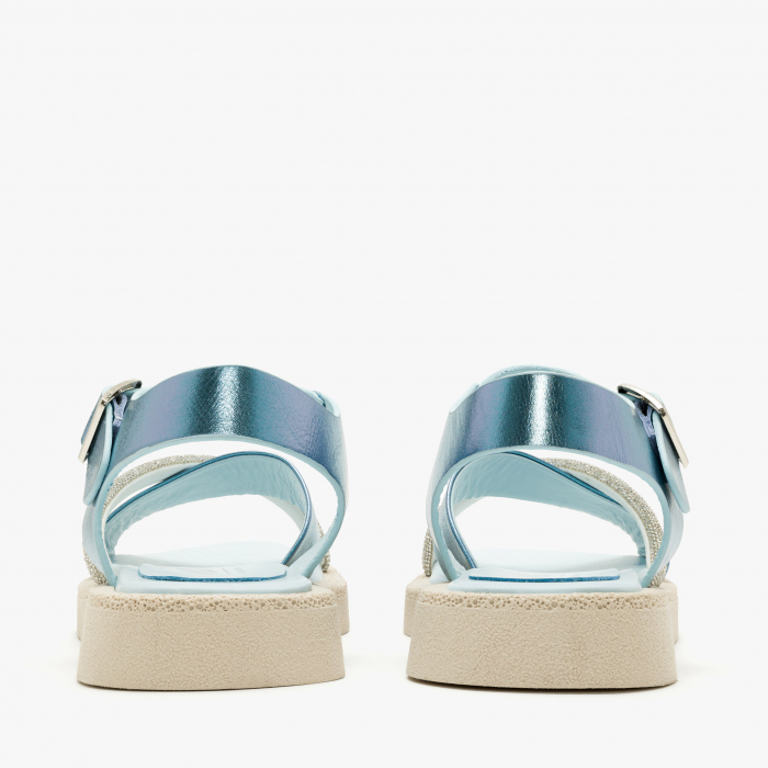 Sandale Dama Casual Bleu, Bareta cu Cristale și Talpa Comodă, LAB Milano by Renzoni 0030190D [5]