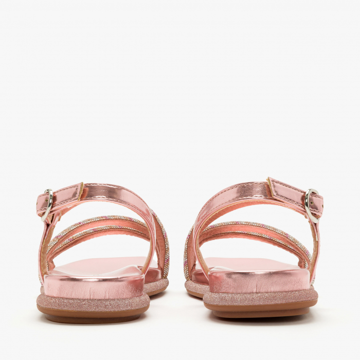Sandale Damă Casual/Elegant, Culoare Cupru cu Cristale Multicolore și Barete Încrucișate, Alma en Pena 2551606 [5]