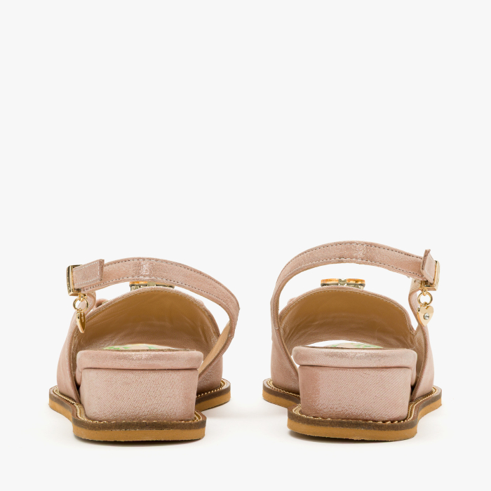 Sandale Dama Casual-Elegante, Piele Naturala, Nabuc Roz, Varf Deschis, Ergonomic si Confortabil, Renzoni 8338 [5]