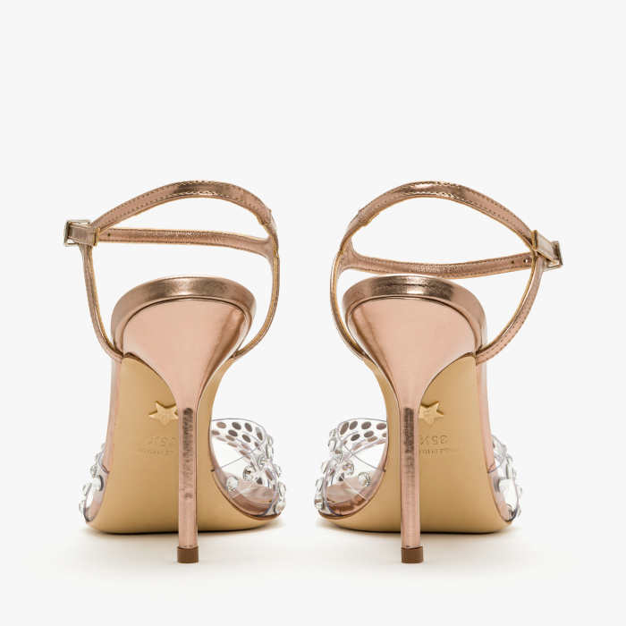 Sandale Dama din Piele si Silicon, Cristale Aplicate, Toc Stiletto, Giorgio Fabiani 241078 [5]