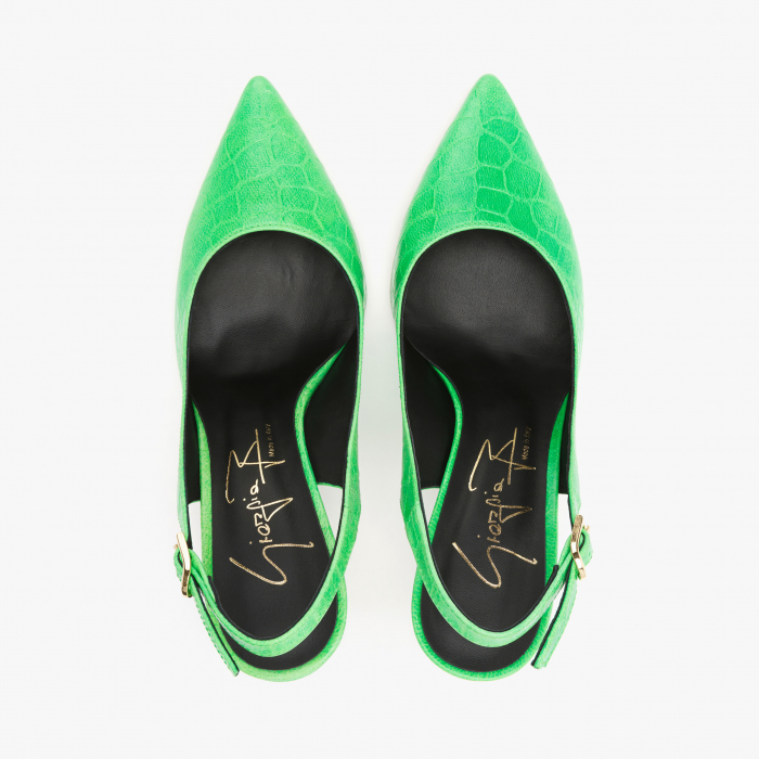 Pantofi Sanda Dama, Culori Fuchsia, Galben, Portocaliu si Verde, Moda di Fausto GB62354 [3]