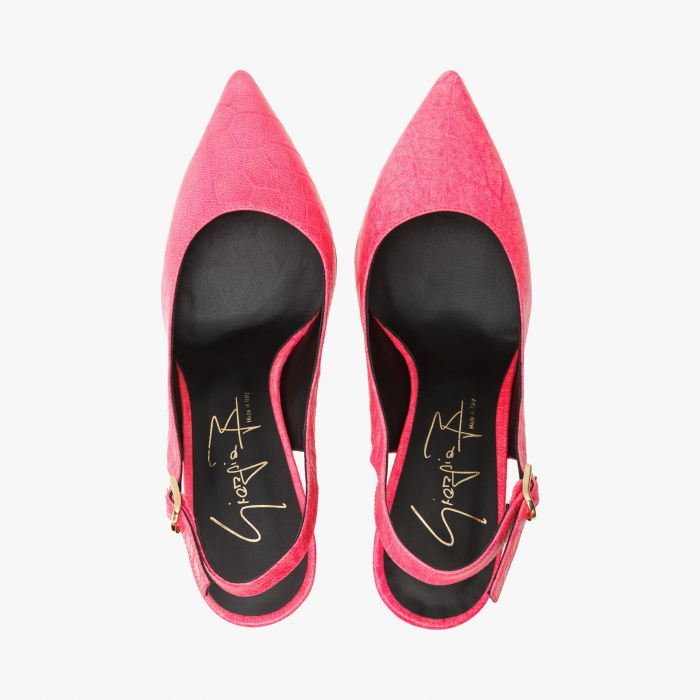 Pantofi Sanda Dama, Culori Fuchsia, Galben, Portocaliu si Verde, Moda di Fausto GB62354 [3]