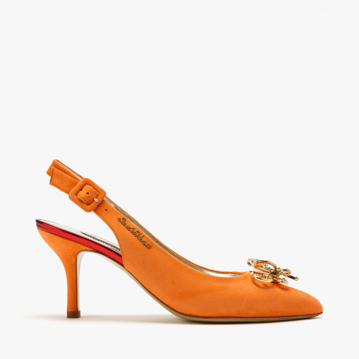 Pantofi Sanda Dama, Culori Orange si Vernil, Sandro Vicari 3749 [2]