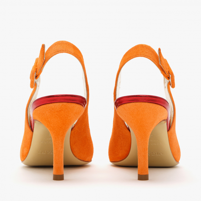 Pantofi Sanda Dama, Culori Orange si Vernil, Sandro Vicari 3749 [5]