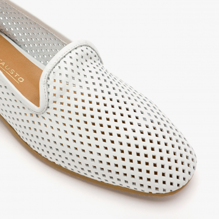 Pantofi Dama Casual, Piele Perforata, Toc Comod, Sezon Primavara-Vara, Moda di Fausto 66476 [3]