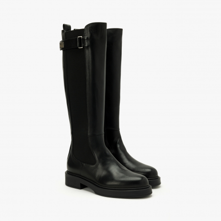 Cizme Dama Elegante - Cizme Dama Casual/Elegant, Negru, Toc Comod 4 cm, Vipusca Elastica, Varf Clasic, Giorgio Fabiani 242035