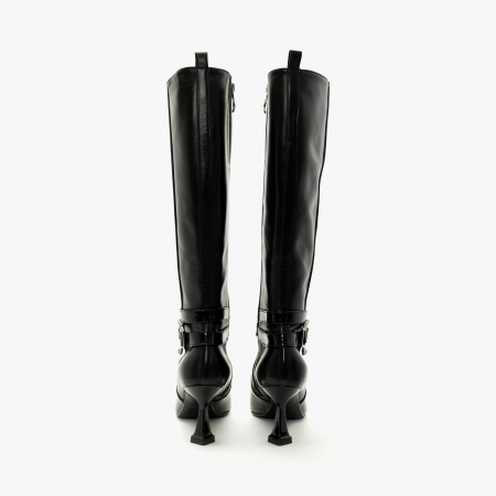 Cizme Dama Elegante, Negru, Piele Naturală, Toc Modern 7 cm, Giovanni Fabiani 23264 [3]