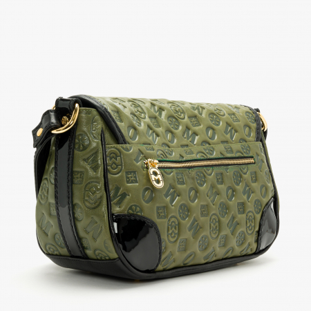 Geantă Damă Casual/Elegant, Verde, Piele Imprimată, Material Textil la Interior, Marino Orlandi 4921/2024 [1]