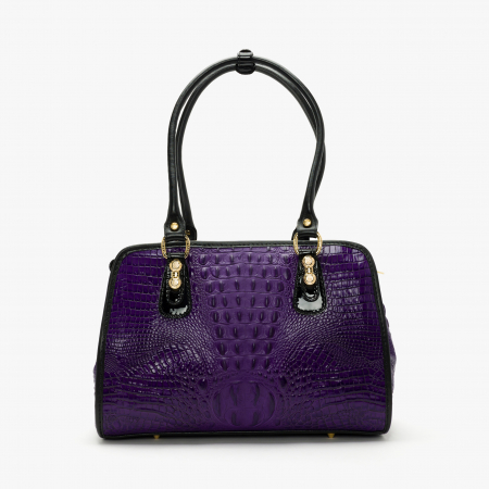 Genti Dama - Geantă Dama Elegantă, Mov, Piele Stantată, Material Textil, Marino Orlandi 4522/2024