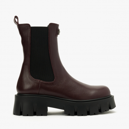 Ghete Dama Casual/Elegant, Bordo, Toc Comod 6 cm, Vipusca Elastica, Varf Rotund, Giorgio Fabiani 242012 [1]