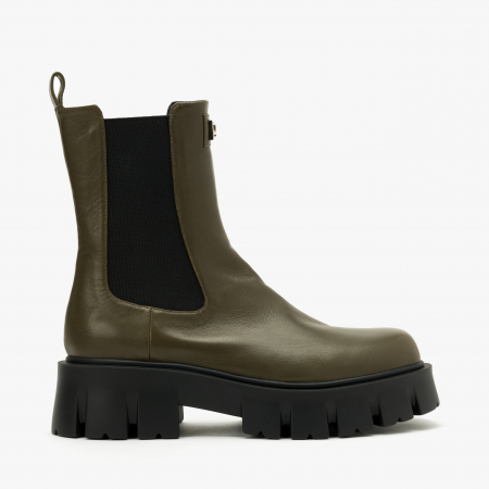 Ghete Dama Casual/Elegant, Oliv, Toc Comod 6 cm, Vipusca Elastica, Cauciuc Zimtat, Giorgio Fabiani 242012 [1]
