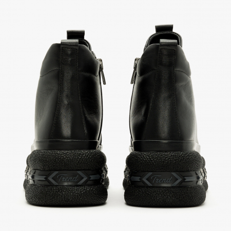Ghete Dama Casual, Negre, Piele Naturala, Talpa Comoda 5 cm, LAB Milano by Renzoni P075KS58 [3]