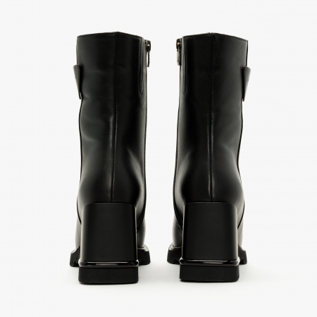 Ghete Dama Casual Negru, Toc Gros de 8 cm, LAB Milano by Renzoni 6013008 [3]