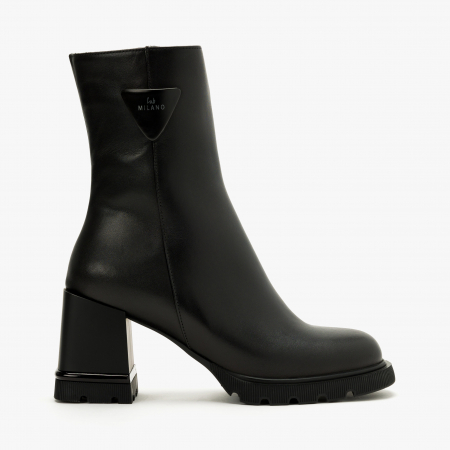 Ghete Dama Casual Negru, Toc Gros de 8 cm, LAB Milano by Renzoni 6013008 [1]