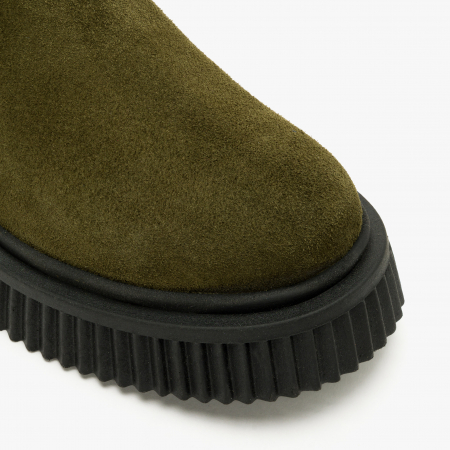Ghete Dama Casual, Verde, Piele Intoarsa, Toc Comod 5 cm, LAB Milano by Renzoni P127207TK35 [2]