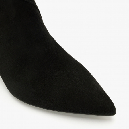 Ghete Damă Elegante, Culoare Neagra, Piele Întoarsă, Accesoriu Lateral cu Cristale, Giovanni Fabiani 24280 [2]