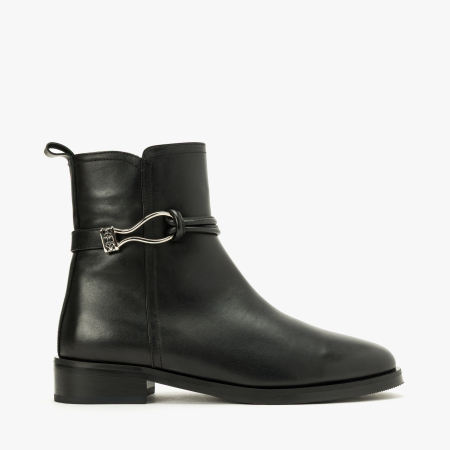 Ghete Damă Elegante Negre, Fermoar Lateral, Toc Comod 3 cm, LAB Milano by Renzoni 4415 [1]
