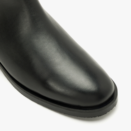 Ghete Damă Elegante Negre, Fermoar Lateral, Toc Comod 3 cm, LAB Milano by Renzoni 4415 [2]