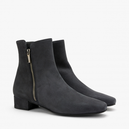 Ghete Dama Elegante din Nabuc, Culori Negru si Maro, Sezon Toamna-Iarna, Moda di Fausto 67641 [0]