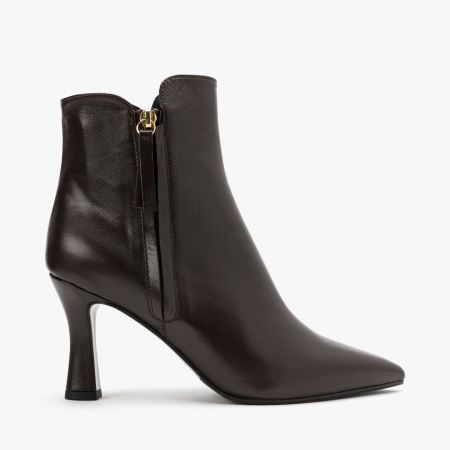 Ghete Dama Elegante din Piele, Toc Subtire de 8 cm, Talpa de Talpa, Varf Ascutit, Moda di Fausto 67634 [1]