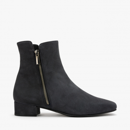 Ghete Dama Elegante din Nabuc, Culori Negru si Maro, Sezon Toamna-Iarna, Moda di Fausto 67641 [1]