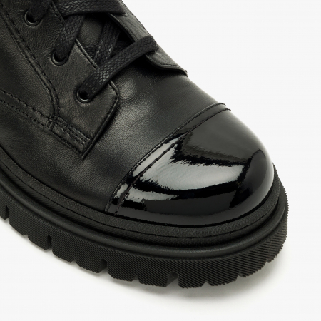 Ghete Dama Negre, Casual, Toc Comod 5 cm, Piele / Lac, Siret, Mara by Giorgio Fabiani MA248 [2]