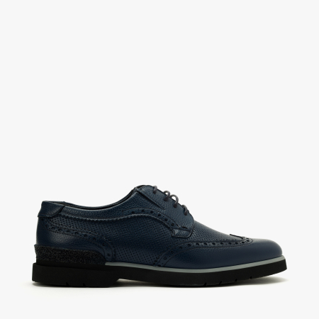 Pantofi Bărbați din Piele Bleumarin, Design Brogue și Talpă Groasă Ușoară, Gianfranco Butteri 48315 [1]