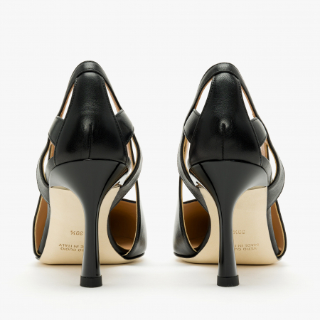 Pantofi Dama Eleganti, Piele Naturala, Negru, Toc Subțire 7 cm, Accademia 3706/2024 [4]