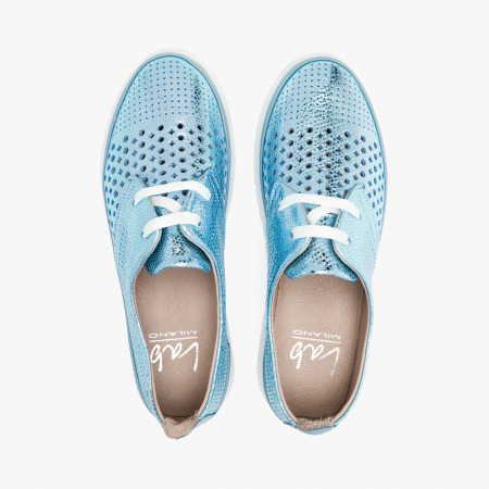 Pantofi Dama Casual Bleu-Sidef, Talpa Comoda 2 cm, LAB Milano by Renzoni 0862001 [2]