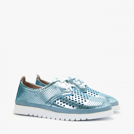 Pantofi Dama - Pantofi Dama Casual Bleu-Sidef, Talpa Comoda 2 cm, LAB Milano by Renzoni 0862001