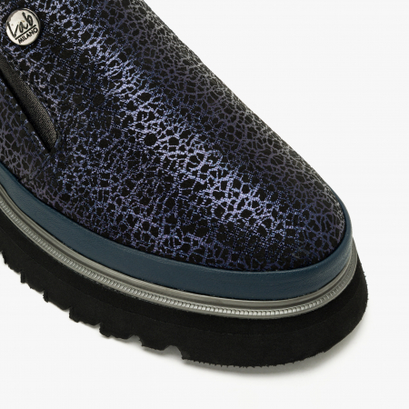 Pantofi Damă Casual, Bleumarin, Piele Imprimată, Talpa Comoda, LAB Milano by Renzoni 241025 [3]