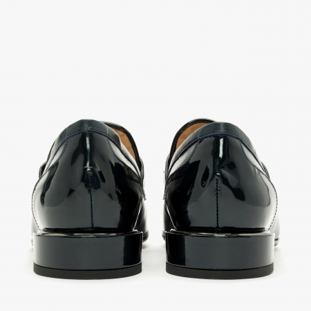 Pantofi Damă Casual/Elegant, Bleumarin, Accesoriu Argintiu, Toc Comod, Accademia 3731 [4]