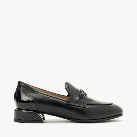 Pantofi Damă Casual/Elegant, Culoare Neagra, Toc Comod, Varf Rotund, Toate Sezoanele, Accademia 3731 [1]