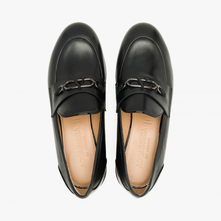 Pantofi Damă Casual/Elegant, Culoare Neagra, Toc Comod, Varf Rotund, Toate Sezoanele, Accademia 3731 [2]