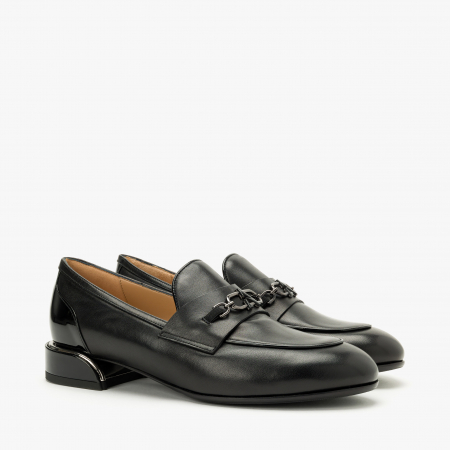 Pantofi Damă Casual/Elegant, Culoare Neagra, Toc Comod, Varf Rotund, Toate Sezoanele, Accademia 3731 [0]