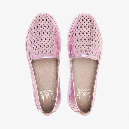 Pantofi Dama Casual Lila, Talpa Comoda 2 cm, Piele Texturata, LAB Milano by Renzoni 0862000 [2]